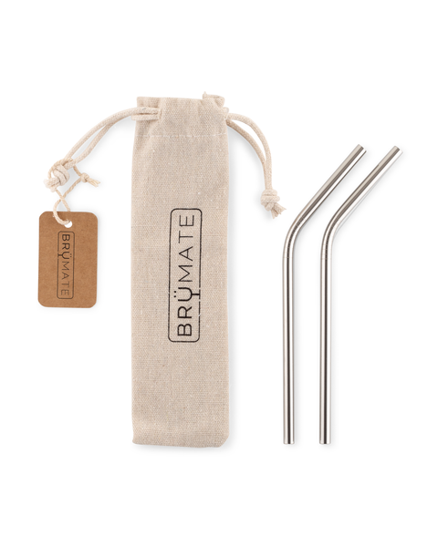 Stainless Steel Reusable Straws | Stainless | Small - Bright Pour
