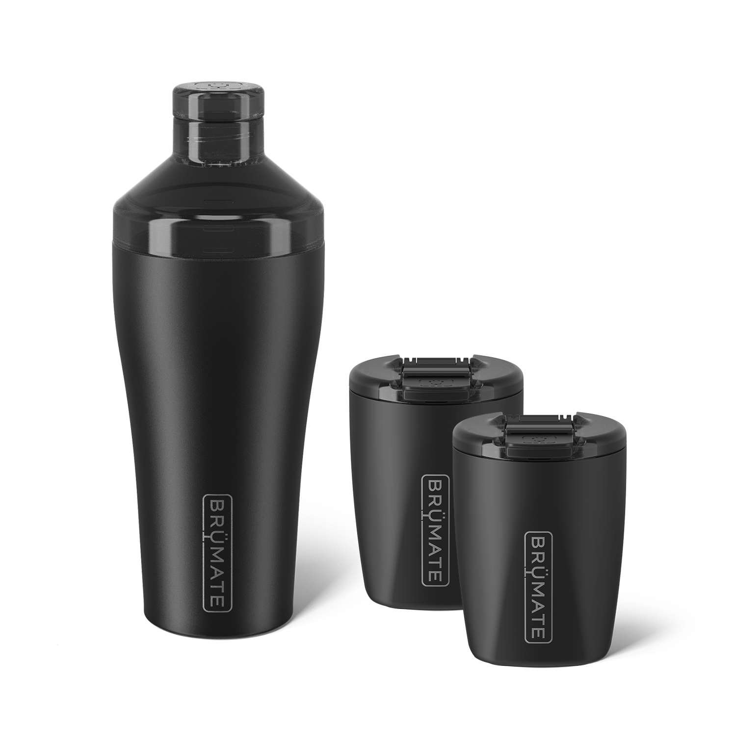 Cocktail Shaker + Rocks Bundle | Matte Black | 22/12oz - Simple Care