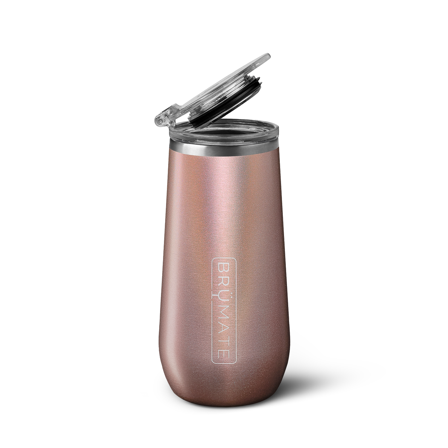 Champagne Flute | Glitter Rose Gold | 12oz - Cold Pour