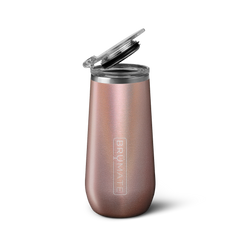 Champagne Flute | Glitter Rose Gold | 12oz - Cold Pour